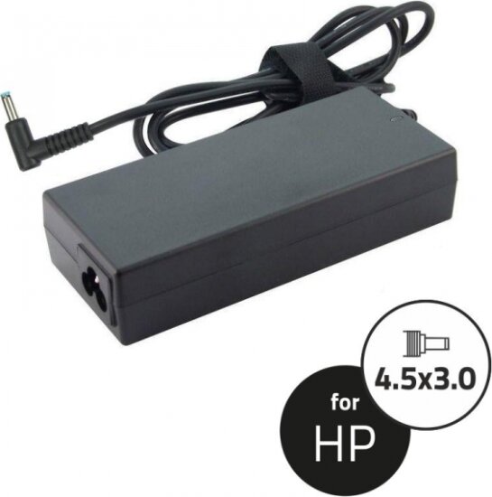 Qoltec Notebook Tápegység, HP Compaq 90W | 19.5V | 4.62A | 4.5x3.0+pin