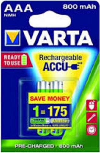 Varta ACCU R03 AAA Újratölthető mini ceruzaelem 800mAh (2db/csomag)