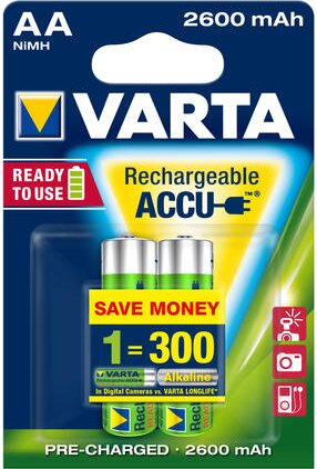 Varta R06 AA Újratölthető ceruzaelem 2600mAh (2db/csomag)