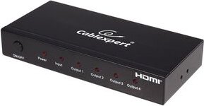 Gembird 4 portos HDMI interfész splitter, 1 adó --> 4 vevő