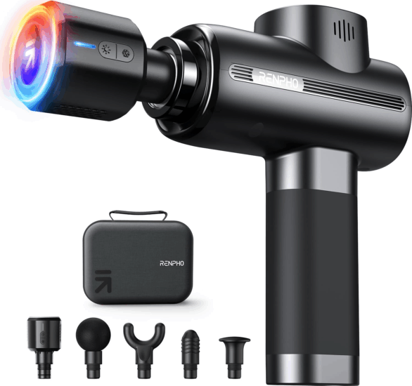 Renpho Thermacool Akkus masszázspisztoly 6 masszázsfejjel - Fekete Renpho Thermacool Akkus masszázspisztoly 6 masszázsfejjel - Fekete