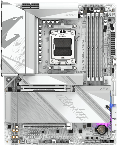 GIGABYTE X870 AORUS ELITE X3D ICE DDR5 AMD AM5 ATX Alaplap GIGABYTE X870 AORUS ELITE X3D ICE DDR5 AMD AM5 ATX Alaplap