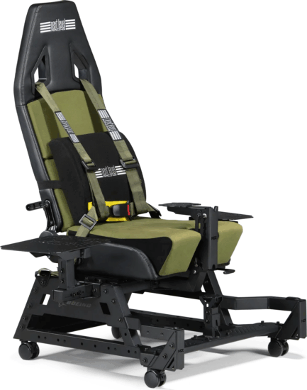 Next Level Racing NLR-S039 Flight Seat Pro Boeing Military Edition Szimulátor Cockpit - Fekete/Zöld