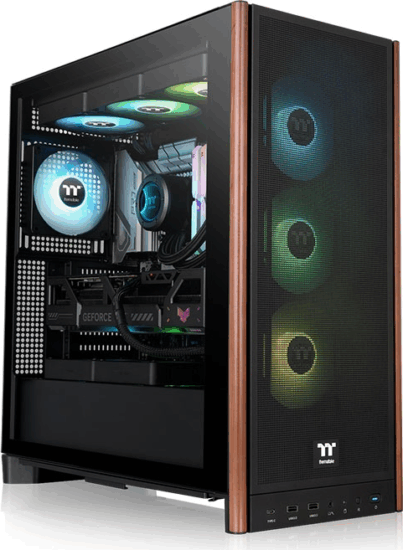 Thermaltake S370 WS Midi Torony Számítógépház + 4db 120mm ventilátor - Fekete