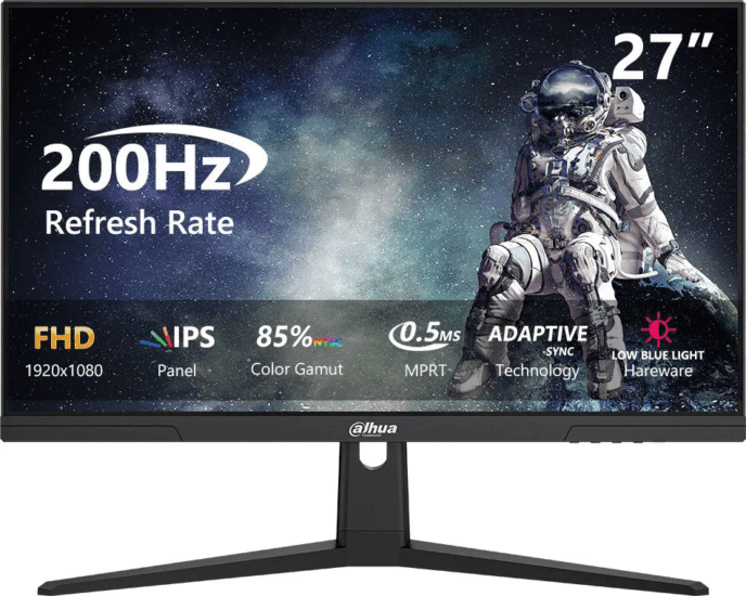 Dahua 27" LM27-E231BN 16:9 FullHD IPS LCD Gaming Monitor - Fekete