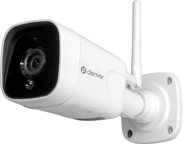 Denver 118101110120 IOC-241 3.6mm 2MP kültéri IP WiFi Bullet kamera - Fehér