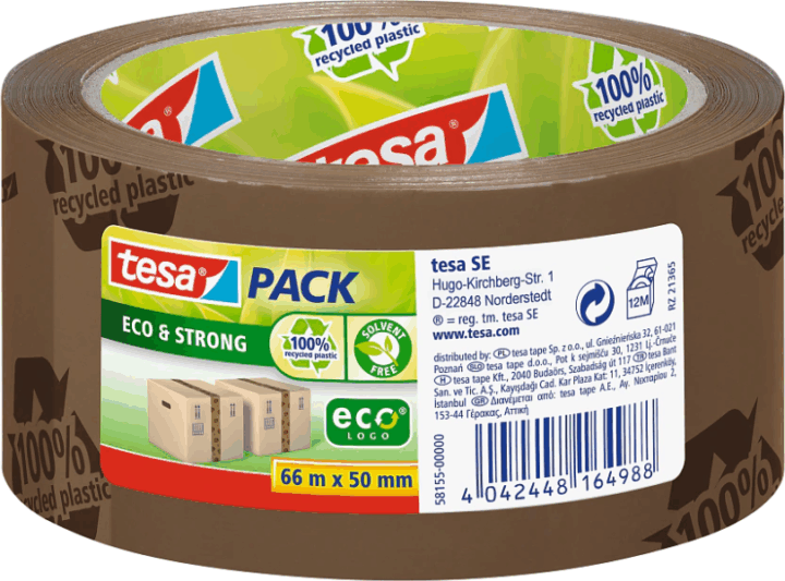 Tesa 58154 Eco&Strong Csomagolószalag 66m x 50mm - Barna