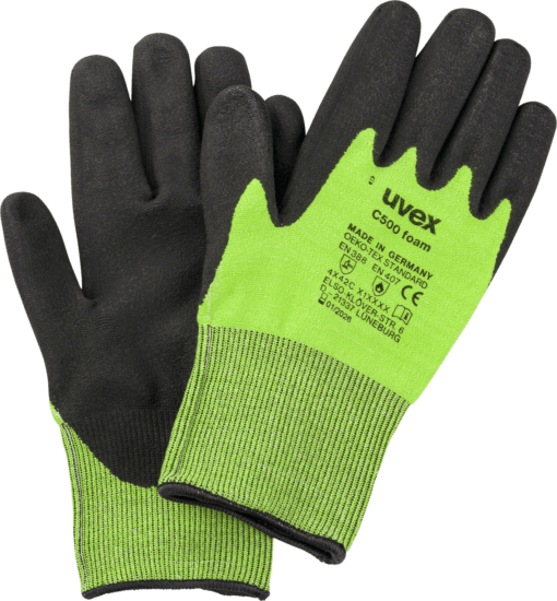 Uvex C500 Munkavédelmi kesztyű XL/10 - Zöld