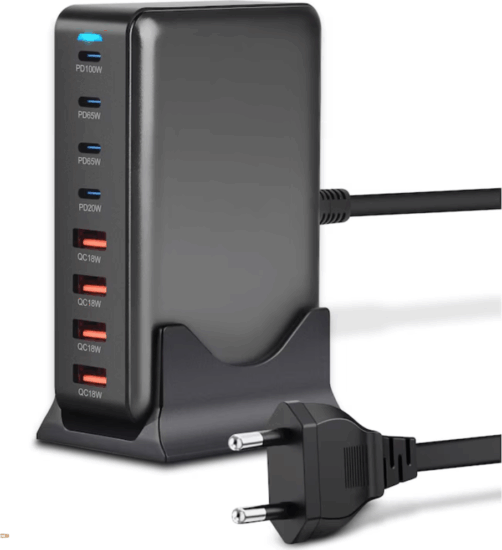 BlackBird 4x USB-C / 4x USB-A Hálózati Gyorstöltő Adapter 200W - Fekete BlackBird 4x USB-C / 4x USB-A Hálózati Gyorstöltő Adapter 200W - Fekete