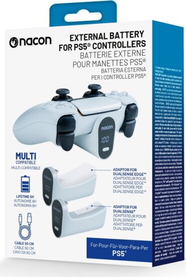 Nacon 2809405 PS5 Sony DualSense/DS Edge Akkumulátor kontrollerhez - Fehér