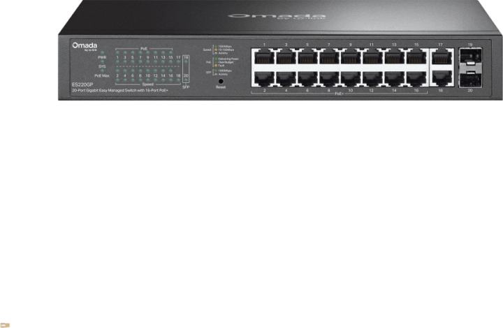 TP-Link ES220GP Fémházas Smart Managed Omanda 20-port Asztali / Rack Switch TP-Link ES220GP Fémházas Smart Managed Omanda 20-port Asztali / Rack Switch