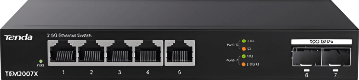 Tenda TEM2007X 5x 2,5Gbps + 2x 10Gbps SFP Asztali Switch