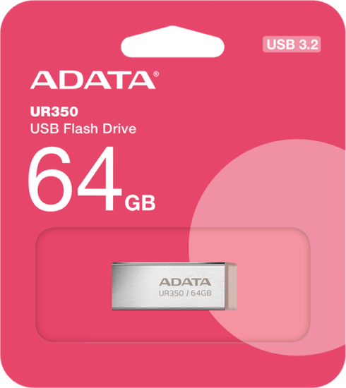 Adata UR350 USB 3.2 64GB Pendrive - Barna/Ezüst