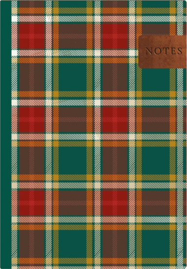 Kalendart C167N Scottish Green A5 192 lapos Élfestett vonalas jegyzetfüzet - Mintás