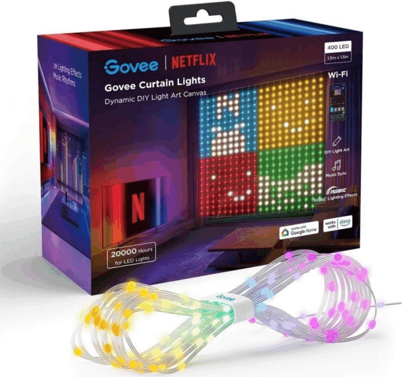 Govee H70BCCA1 Fényfüggöny LED dekoráció 1.5m x 1.5m - RGB
