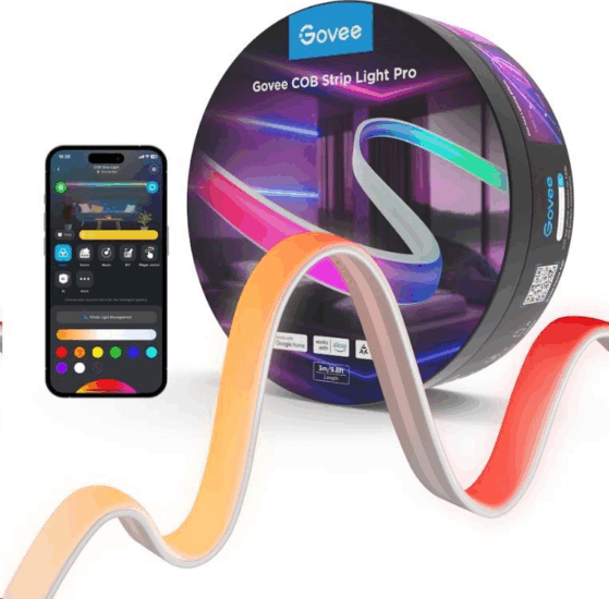 Govee GOVH61E5 COB Beltéri Bluetooth LED szalag 3m - RGB