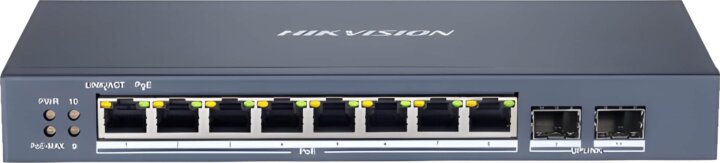 Hikvision DS-3E1510P-SI 8-port 1000Mbps PoE Asztali Switch