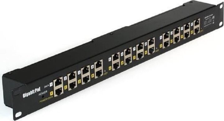 MaxLink POE-PAN12-G Gigabit 12 Port PoE Injector - Fekete MaxLink POE-PAN12-G Gigabit 12 Port PoE Injector - Fekete