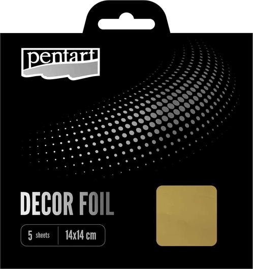 Pentart 20736 Dekorfólia 14 x 14 cm - Arany (5 db / csomag)
