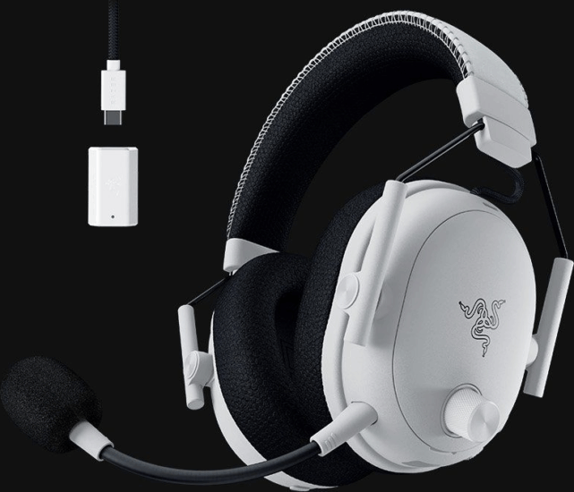 Razer Blackshark V3 Pro Wireless Bluetooth Fejhallgató Headset - Fehér