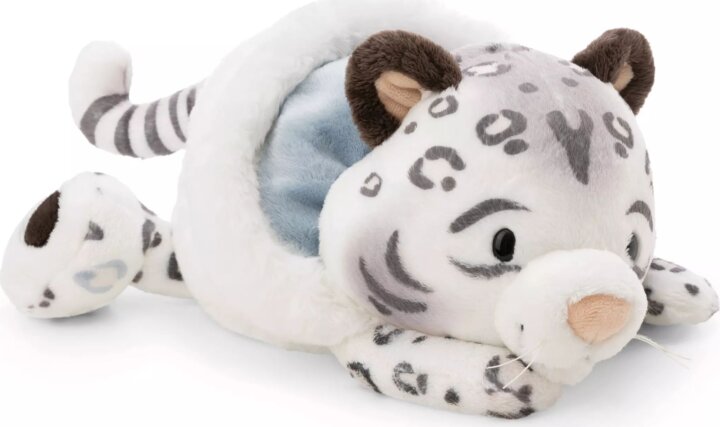 Nici Eleni Snowbell Fekvő hópárduc sapkával plüssfigura 45 cm