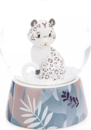 Nici Elleni Snowbell hópárduc hógömb ajándéktárgy 6,5 cm