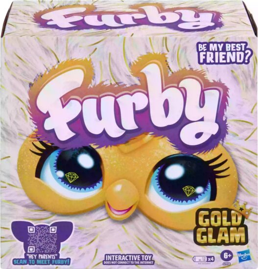 Hasbro Furby Interaktív plüssfigura - Gold Glam (Angol) Hasbro Furby Interaktív plüssfigura - Gold Glam (Angol)