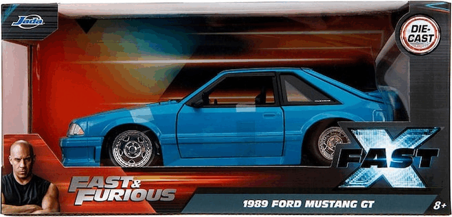 Jada Toys Fast & Furious 1989 Ford Mustang GT autó 1:24 - Kék