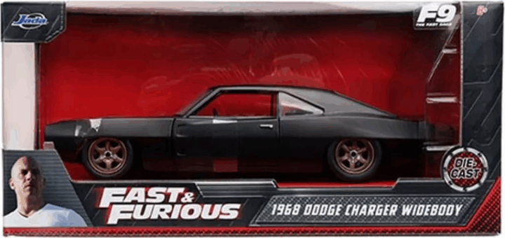 Jada Toys Fast & Furious 1968 Dodge Charger autó 1:24 - Fekete