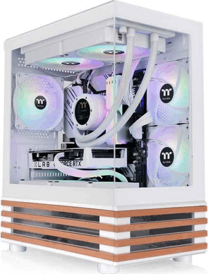 Thermaltake View 170 WS Micro Torony Számítógépház + 3db 120mm ventilátor - Fehér