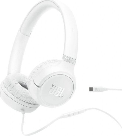 JBL Tune 530 USB-C Vezetékes Sztereo Fejhallgató - Fehér