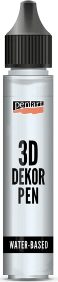 Pentart 33852 3D Dekortoll 30ml - Ezüst