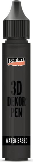Pentart 33851 3D Dekortoll 30ml - Fekete