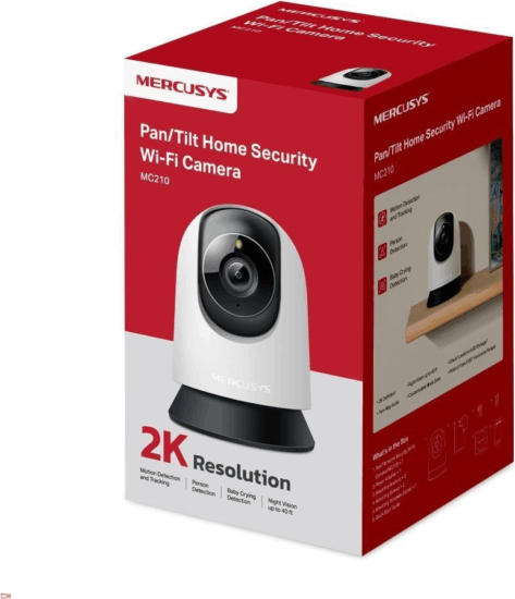 Mercusys MC210 Smart Wifi 2K 3MP 360° forgatható beltéri Okos Kamera - Fehér Mercusys MC210 Smart Wifi 2K 3MP 360° forgatható beltéri Okos Kamera - Fehér