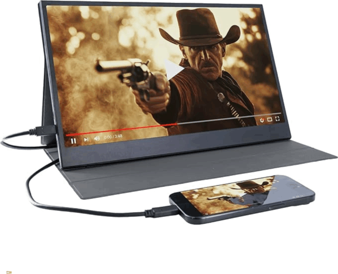 Denver 15,6" PMO-15604 16:9 FullHD IPS LED Hordozható Monitor - Fekete