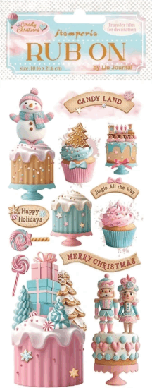 Pentart Candy Christmas cakes Matrica készlet Pentart Candy Christmas cakes Matrica készlet