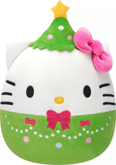 Squishmallows Hello Kitty karácsonyfa plüssfigura 20 cm