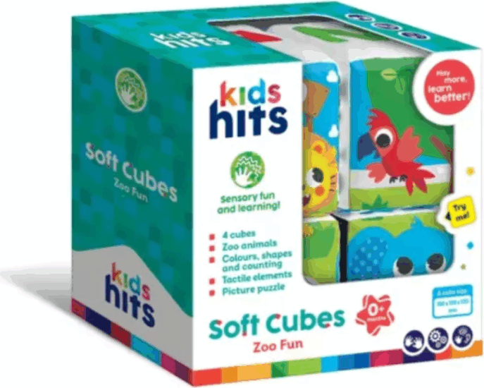 Kids Hits Puha foglalkoztató kocka babáknak - Állatkert Kids Hits Puha foglalkoztató kocka babáknak - Állatkert