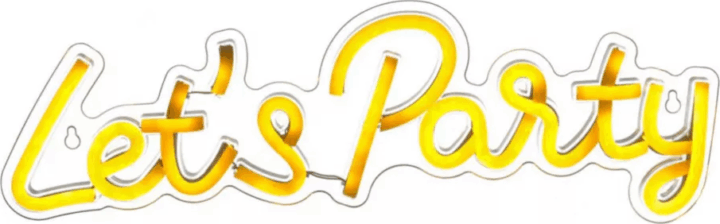 Yooup PM037937 LED Fali neon dekor 41.5x1.6x12.5 cm - Lets Party felirat