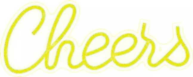 Yooup PM037945 LED Fali neon dekor 42x1.6x14 cm - Cheers felirat