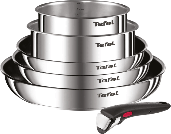 Tefal L881S604 Cook Eat Ingenio Rozsdamentes Acél Edénykészlet - Inox (6 részes)