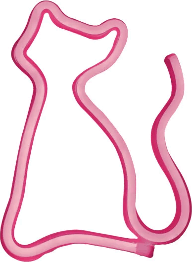 Yooup LED PM037928 Fali neon dekor 17x1.6x23.3 cm - Rózsaszín Macska