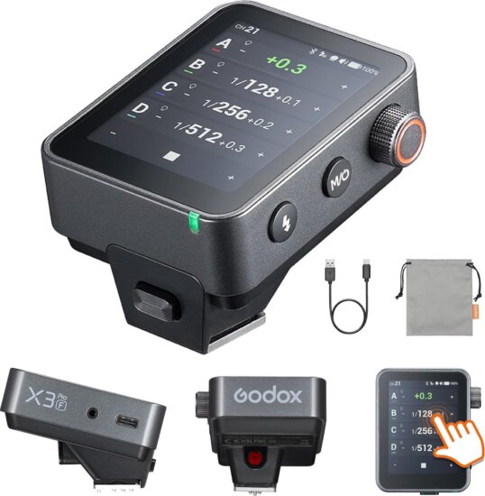 Godox X3pro F Rádiós vakukioldó Fujufilm rendszerekhez