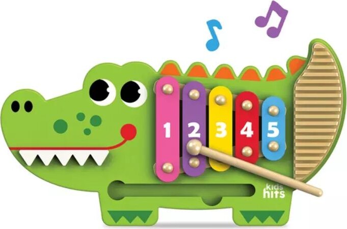 Kid Hits: Krokodil alakú fa xilofon Kid Hits: Krokodil alakú fa xilofon