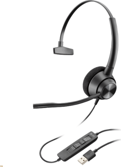HP Poly EncorePro 310 USB-A Call Center Headset - Fekete