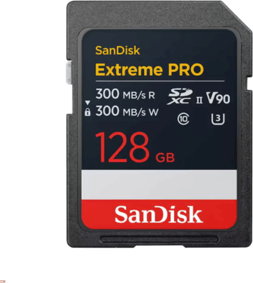 Sandisk Extreme Pro 128GB SDXC UHS-II CL10 Memórikártya