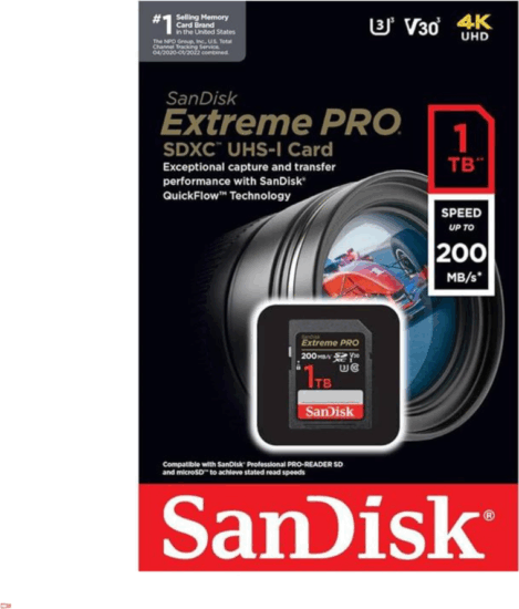 Sandisk Extreme Pro 1TB SDXC UHS-I CL10 Memórikártya