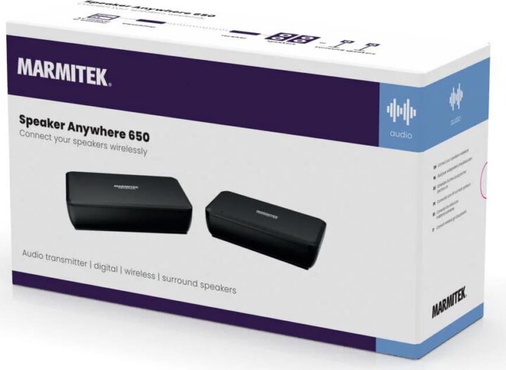 Marmitek Speaker Anywhere 650 Vezeték nélküli Hangszóró Jeltovábbító készlet - Fekete