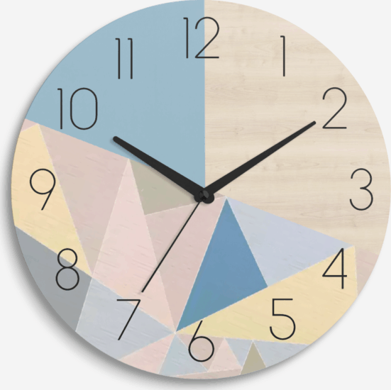 TOO CL-5630 Triangles mintás Falióra 30cm - Mintás