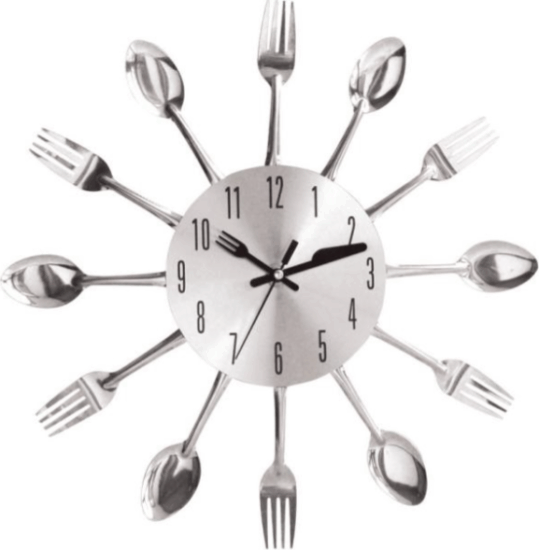 TOO CL-3046 Cutlery különleges Falióra 30,6cm - Ezüst TOO CL-3046 Cutlery különleges Falióra 30,6cm - Ezüst